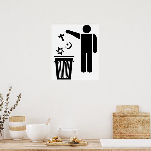 Religie Wastebin Poster (Keuken)