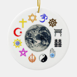 RELIGIES VAN DE WERELD KERAMISCH ORNAMENT