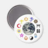 RELIGIES VAN DE WERELD MAGNEET (Voorkant / Achterkant)