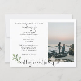 Religieus 2 foto bruiloft uitnodiging