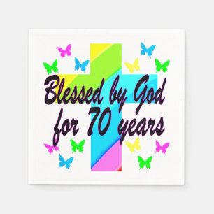 RELIGIEUS 70E BIRTHDAY-KROSS ONTWERP SERVETTEN