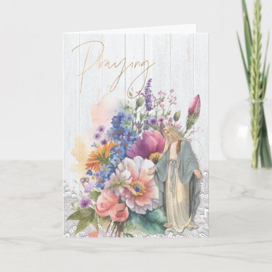 Religieus bidden voor je Maagd Mary Kaart (Voorkant)