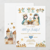 Religieus Christelijke Kerstfeest Kaart (Voorkant / Achterkant)