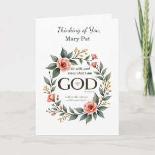 Religieus Denken Aan Jou Schrift Bloemenkrans Kaart