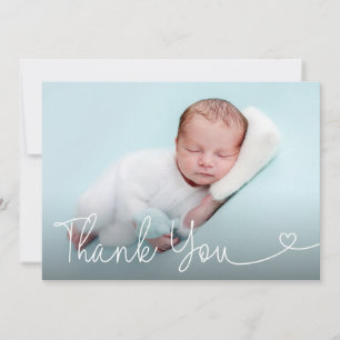 Religieus  Doopsel Baby Boy Foto Bedankkaart