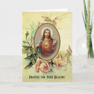 Religieus gebed van Jezus voor genezing Kaart