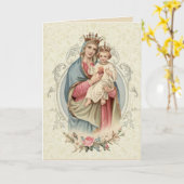 Religieus Gezegend Maria Jezus Gebed Kaart (Gele Bloem)