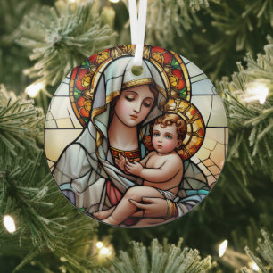 Religieus Glas in lood Ornament