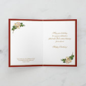 Religieus heilig hart van Jezus Floral Scripts Kaart (Binnen)