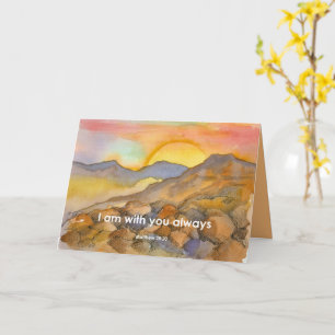 Religieus Ik ben bij jou Altijd Schrift Matthew Kaart