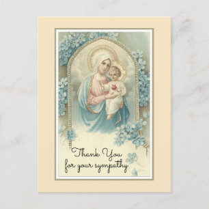 Religieus Katholiek Begrafenis Hartelijk dank Briefkaart