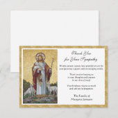 Religieus katholiek condoleances Jezus Funeral Bedankkaart (Voorkant / Achterkant)