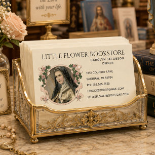 Religieus katholieke St. Therese Kleine Bloemrozen Visitekaartje