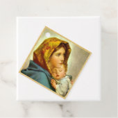 Religieus Kerst Maagd Maria & Jesus Gift Label (In situ)