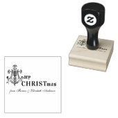 Religieus Kerstmis Marian Cross Katholiek Rubberstempel (Gestempeld)