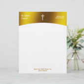 Religieus kruis | CHRISTELIJK Gepersonaliseerd Briefhoofd (Staand voorkant)