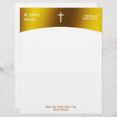 Religieus kruis | CHRISTELIJK Gepersonaliseerd Briefhoofd (Voorkant / Achterkant)