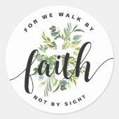 Religieus Kruis Gelooofs Bijbelvers  Ronde Sticker (Voorkant)
