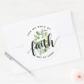 Religieus Kruis Gelooofs Bijbelvers  Ronde Sticker (Envelop)