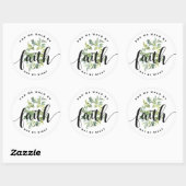Religieus Kruis Gelooofs Bijbelvers  Ronde Sticker (Vel)