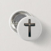 Religieus kruis ronde button 3,2 cm (Voorkant /achterkant)