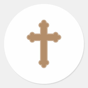 Religieus kruis ronde sticker