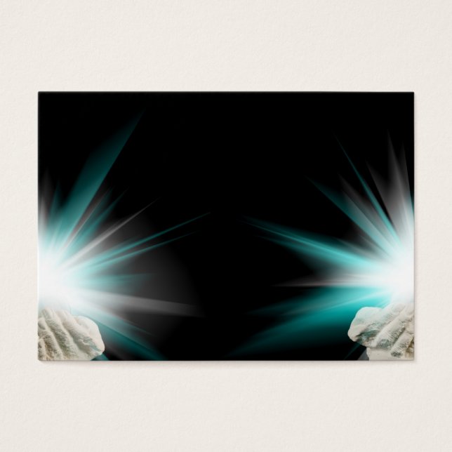 Religieus licht in cupped visitekaartje (Voorkant)