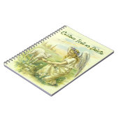 Religieus Pasen Victoriaans Engel met Lam Notitieboek (Linkerzijde)