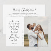 Religieus, Prettig Kerstfeest, Christelijke Famili Feestdagenkaart (Voorkant / Achterkant)