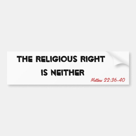 Religieus recht is geen van beide Bumperstickers (Voorkant)