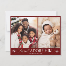 Religieus Script Kerstmis Foto Vakantie Kaart