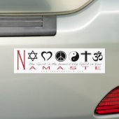 Religieus symbool Namaste Bumpersticker (Op auto)