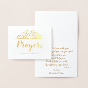 Religieus sympathie Bedenk je gebeden Folie Kaarten