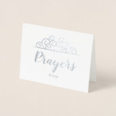 Religieus sympathie denken aan je gebeden en bijle folie kaarten (Voorkant)