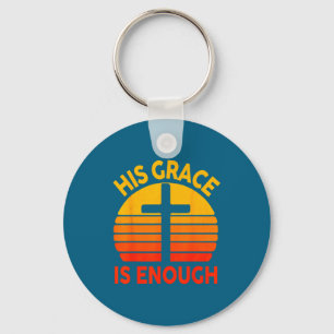 Religieus Zijn Genade Is Voldoende Kruis Christeli Sleutelhanger