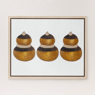 Religieuse Franse Choux gebak Crème Puff Dessert Legpuzzel