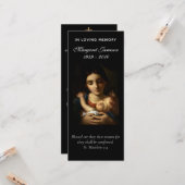 Religieux catholique Carte de remerciements de sym (Devant/Arrière en situation)