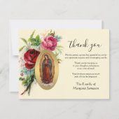 Religieux catholique Guadalupe Condolence Merci (Devant)