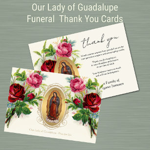 Religieux catholique Guadalupe Condolence Merci