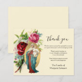 Religieux Catholique Marie Jésus Condolence Merci (Devant / Derrière)