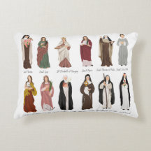 Religieux Catholique Saints Femmes - Coussin de co