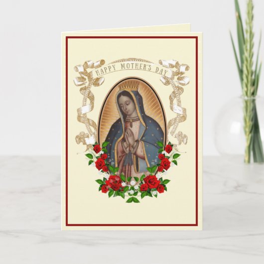 Religieux Guadalupe Vierge Marie Carte de Fête des (Devant)