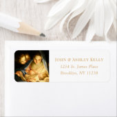 Religieux Jésus, Marie et Anges Étiquette de Noël (En situation)