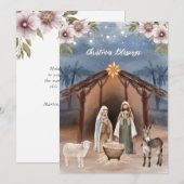 Religieux Jésus Nativité Cartes de Noël chrétienne (Devant / Derrière)