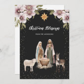 Religieux Jésus Nativité Cartes de Noël chrétienne (Devant / Derrière)