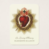 Religieux Sacré Coeur Jésus - Carte de prière funé (Devant)