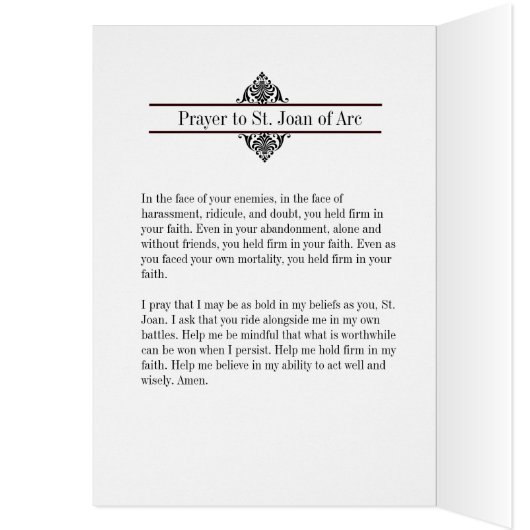 Religieux Saint Jean d'Arc Baiser l'épée (Intérieur (Gauche))