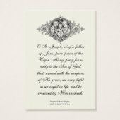 Religieux Saint Joseph Catholique Prière Carte Sai (Dos)