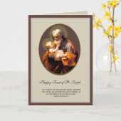 Religieux Saint-Joseph fête la carte de prière cat (Fleur jaune)