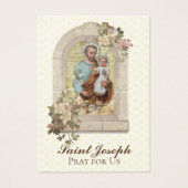 Religieux Saint Joseph Mémorare Prière Carte Saint (Devant)